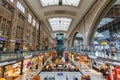 Leipzig main railway station Hauptbahnhof Hbf in Germany Deutsche Bahn DB hall shops