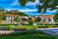 Leiria castle overlooking the old town, Portugal Royalty Free Stock Photo