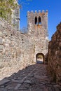 Leiria, Portugal. Bell Tower of the Santa Maria da Pena Church Royalty Free Stock Photo