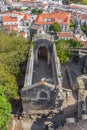 Leiria, Portugal. Ruins of the Santa Maria da Pena Church Royalty Free Stock Photo