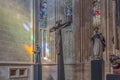 View of the statues inside the Gothic church on the Monastery of Batalha, Mosteiro da Batalha, literally the Monastery of the