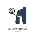 Leishmaniasis icon. Trendy flat vector Leishmaniasis icon on white background from Diseases collection