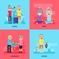 Leisure Activity Flat Concept Royalty Free Stock Photo