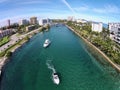 Leisure boating in Boca Raton Florida Royalty Free Stock Photo
