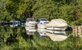 Boats. Forest. Venoge. Reflection 2