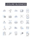 Leisure business line icons collection. Recreational activity, Free time pursuit, Amusement industry, Fun pastime