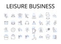 Leisure business line icons collection. Recreational activity, Free time pursuit, Amusement industry, Fun pastime