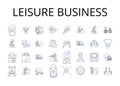 Leisure business line icons collection. Recreational activity, Free time pursuit, Amusement industry, Fun pastime