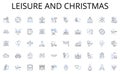 Leisure and christmas line icons collection. Efficiency, Flow, Optimization, Process, Elimination, Integration, Mapping