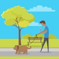 Leisure in City Park Flat Vector Concept