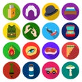 Leisure, cosmetology, army and other web icon in flat style.forest, picnic, business icons in set collection.