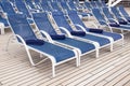 Leisure - Lounge Chairs on Deck of Cruise Ship Royalty Free Stock Photo