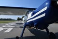 Leisure plane front fuselage view detail