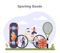 Leisure product production. Entertainment concept. Sport goods