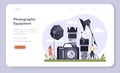 Leisure product production web banner or landing page.