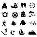 Leisure and recreation icons Royalty Free Stock Photo