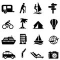 Leisure, recreation and outdoor icons Royalty Free Stock Photo