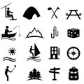 Leisure, sports and recreation icons Royalty Free Stock Photo