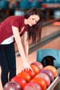 Leisure time in bowling club Royalty Free Stock Photo