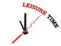 Leisure time concept clock closeup isolated Royalty Free Stock Photo