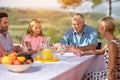 Leisure time - family playing cards Royalty Free Stock Photo