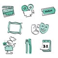 Leisure time set icon vector Royalty Free Stock Photo