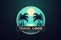 Leisure Travel Logo Template, Tourism Emblem