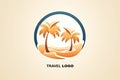 Leisure Travel Logo Template, Tourism Emblem