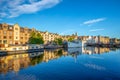 The shore of water of leith, edinburgh Royalty Free Stock Photo