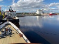 Leith is a port area in the north of the city of Edinburgh, Scotland, at the mouth of the Water of Leith. Royalty Free Stock Photo