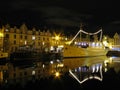 Leith Waterfront Night Reflection