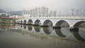 Lek Yuen Bridge under poor weather