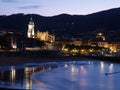 Lekeitio at dusk, Basque Country, Spain Royalty Free Stock Photo