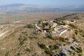 The fortress of Lekuresy. Saranda. Albania. View from above. Shooting from a drone