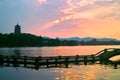 Lelfeng Pagoda at Sunset Royalty Free Stock Photo