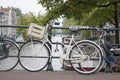 Leliesluis Bridge and Canal with Bike, Amsterdam Royalty Free Stock Photo