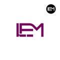 LEM Logo Letter Monogram Design Royalty Free Stock Photo