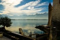 Leman lake from the Chillon castle Royalty Free Stock Photo