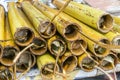 Lemang in a hollowed bamboo stick