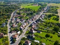 Lembeek, Halle, Vlaams Brabant, Belgium,Sep 5th 2023, Aerial View of Lembeek Village in Halle