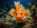 Lembeh Hispid Frogfish  Made With Generative AI illustration Royalty Free Stock Photo