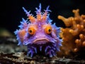 Lembeh Hispid Frogfish  Made With Generative AI illustration Royalty Free Stock Photo