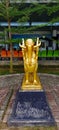 the Lembuswana statue which is the icon of APT Pranoto Samarinda airport which is photographed at noon