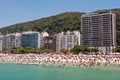 Leme and Copacabana beach in Rio de Janeiro Royalty Free Stock Photo