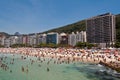 Leme and Copacabana beach in Rio de Janeiro Royalty Free Stock Photo