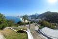Leme Fort with aerial view of Copacabana beach of rio de janeiro brazil Royalty Free Stock Photo