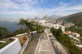 Leme Fort with aerial view of rio de janeiro brazil