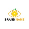 Lemon abstract eye logo icon