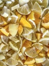 Sliced lemon background. prepare for homemade lemonade Royalty Free Stock Photo