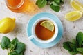 Lemon balm tea with honey Royalty Free Stock Photo